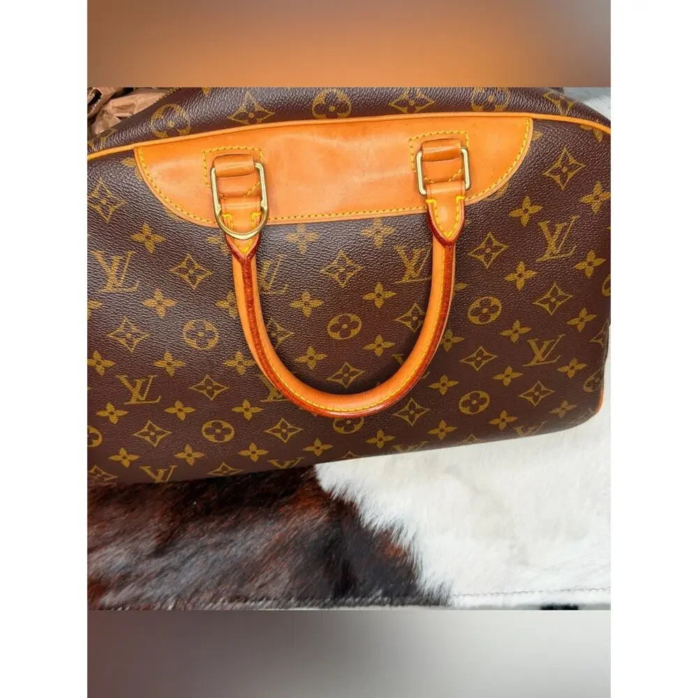 Louis Vuitton Deauville M47270 Monogram Bag + Lock+ Key #323